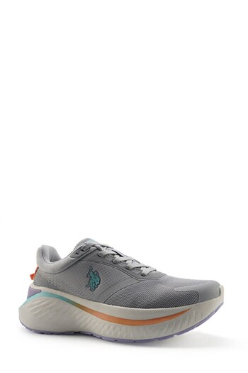 U.S. Polo Assn. Comfortable Casual Lace-Up Women's Running Shoes Gray Running Shoes