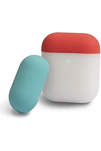 O Ozone Ozone Duo Series AirPod Case with Portable Keychain Silicone Cover for AirPod 1/Airpod 2 - White
