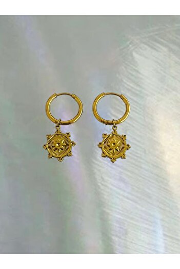Hoop jewelery Steel Star Patterned Earrings