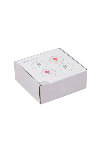 LC Waikiki LCW HOME Karışık Çiçek Baskılı Seramik Pasta Tabağı Seti 4'lü 16 Cm