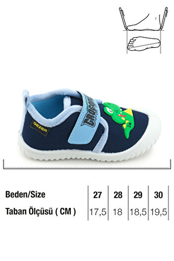 GEZER Boy's Winter Single Velcro Adjustable Comfortable Sole Home, Garden, School, Nursery Slippers Footwear