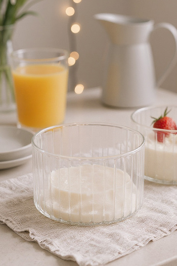 Snippy Magny - Set of 6 Patterned Glass Bowls, Snack Bowls, Magnolia Bowls, Dessert Bowls, Breakfast Bowls, Sugar Bowls, 305 ml