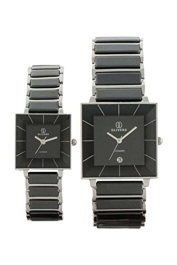 Olivera Set Of 2 Stainless Steel Analog Couple Watch OG3799-OL799