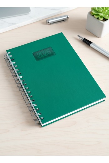 KIZILELMADA Medium Spiral Planner - B5 Size, Daily Planning Notebook (17X24 cm)