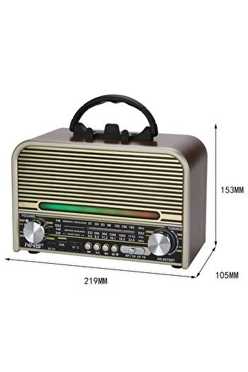 NNS NS-6678BT Wireless Rechargeable FM Radio Classic Multi-Color