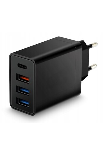 OEM Network Charger, 4 Ports, 36 W, 3 x USB, 1 x Type-c, QC 3.0, Universal, Compatible with Phone, Table