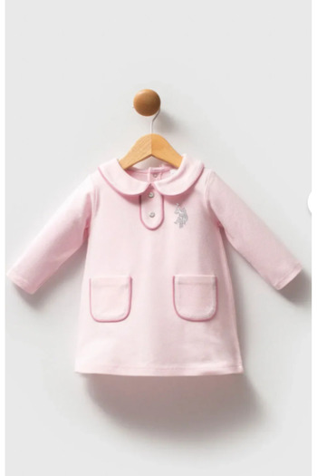 Vicco U.S. Polo Assn Usb2740 Baby Girl Pink Pink Pink Dress