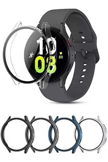 O Ozone Matte Case with Built-in Screen Protector Compatible with Galaxy Watch 4 44mm (Pack of 5)
