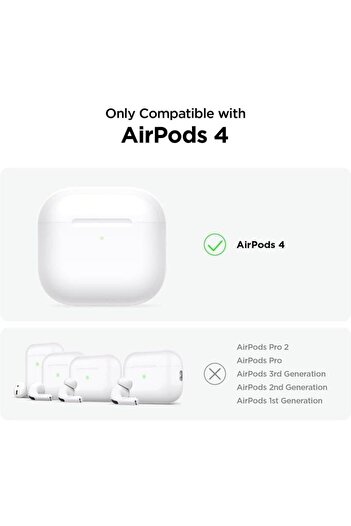 O Ozone Airpods 4 Case Cover with Keychain | Rugged Hard Shell Case Design |Dark Blue