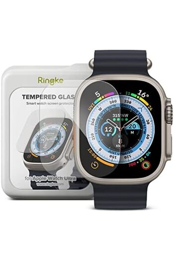 Ringke Apple Watch Ultra Screen Protectors | Tempered Glass | 4 Pack