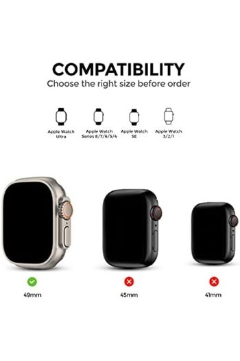 O Ozone Matte Watch Cover for Apple Watch Ultra 49mm Case with Screen Protector (Pack of 6)