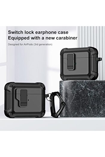 O Ozone AirPods 4 Case Cover (2024) with Secure Lock Clip | Rugged Armor Shockproof Hard Shell Design |White