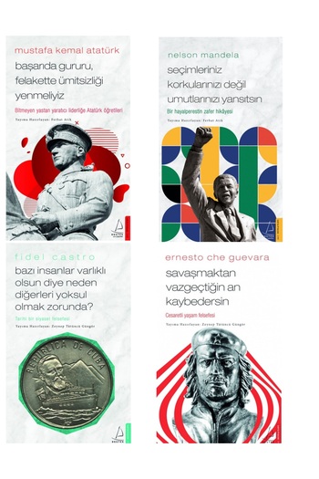 Destek Yayınları Mustafa Kemal Atatürk / Nelson Mandela / Fidel Castro / Ernesto Che Guevara Felsefe Seti 4 Kitap