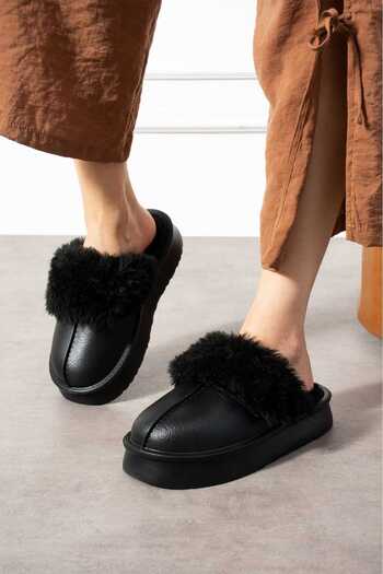 STOCON Women's Removable Inner Lining Fur High Sole Eva Winter Women's Slippers Stc1127