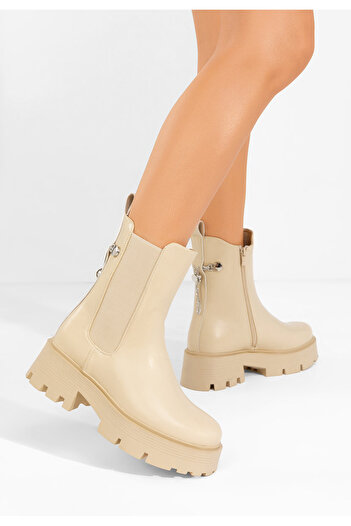 B T Shoes Ghete chelsea dama Massie bej