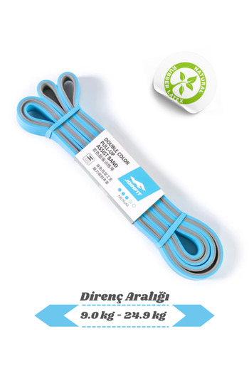 JOINFIT Resistance Band and Exercise Band Blue-Grey Light - 100% Natural Rubber
