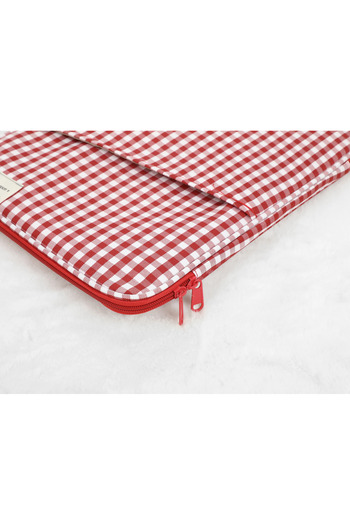 Fivy 13.5 Inch Compatible Red Plaid Patterned Laptop Sleeve, Pötikare Notebook Sleeve