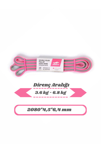 JOINFIT Resistance Band and Exercise Band Pink-Grey Xx-Light- 100% Natural Rubber