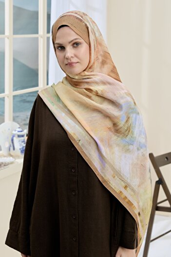 Modakaşmir Ashira Pattern Bamboo Shawl