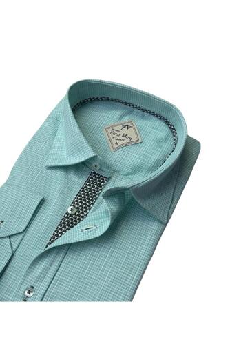 GÖMLEK GALERİSİ Classic Comfortable Wide Cut Straight Long Sleeve Men's Shirt