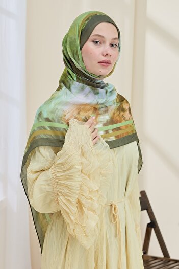 Modakaşmir Ashira Pattern Bamboo Shawl