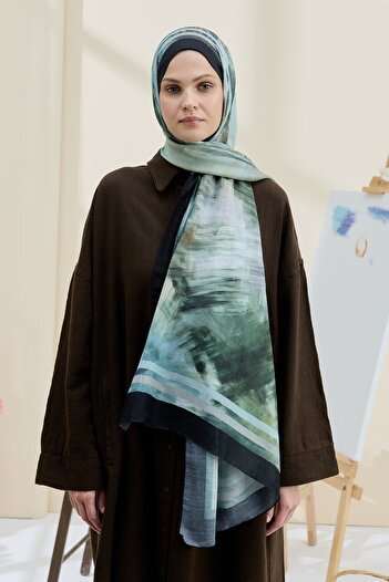 Modakaşmir Ashira Pattern Bamboo Shawl