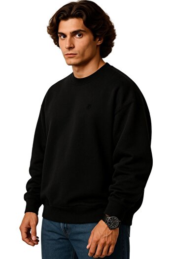 marufshop Men's Large Size Wide Fit Crew Neck Cotton Thessaloniki Goose Suitable for 122-158 kg