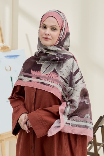 Modakaşmir Palmira Pattern Bamboo Shawl
