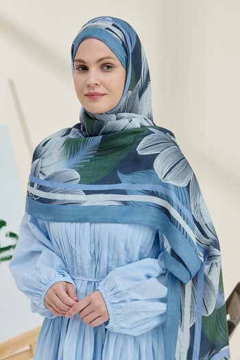 Modakaşmir Palmira Pattern Bamboo Shawl
