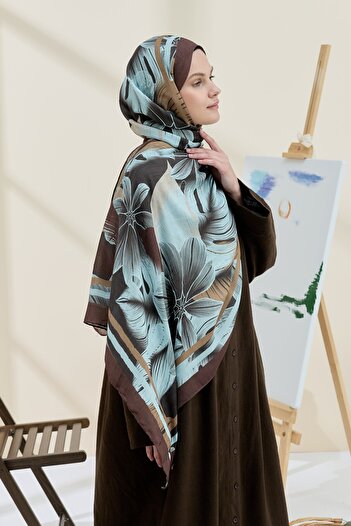 Modakaşmir Palmira Pattern Bamboo Shawl