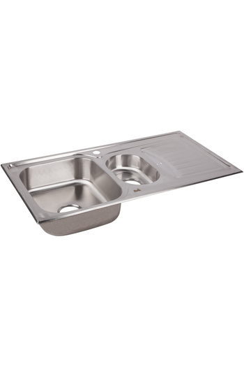 EVOSANITARY Chiuvetă din oțel inoxidabil cu cuvă suplimentară pentru blat XL-332 - Dimensiuni chiuvetă 970x500x170 mm Stânga