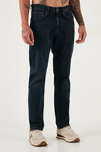 Buratti Stretch Cotton Comfort Fit High Waist Pipe Leg Jeans Men's Denim Pants 4412C25Texas