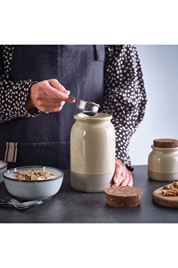 IKEA BRUGDHAJ Jar with Lid, Beige, 1.2L