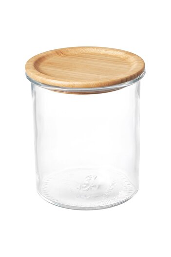 IKEA 365+ Jar with lid, glass/bamboo, 1.7 l