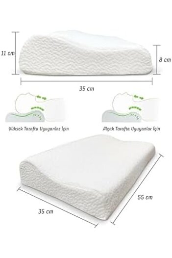 STOREMAX Polysight Orthopedic Visco Pillow Luxury Pillow with Neck Straightening Support,, B