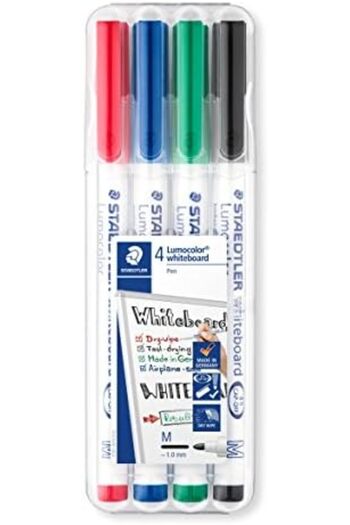 STOREMAX قلم سبورة snShop 301 Wp4 Lumocolor مقاس 1.0 مم، مجموعة من 4 قطع 467437