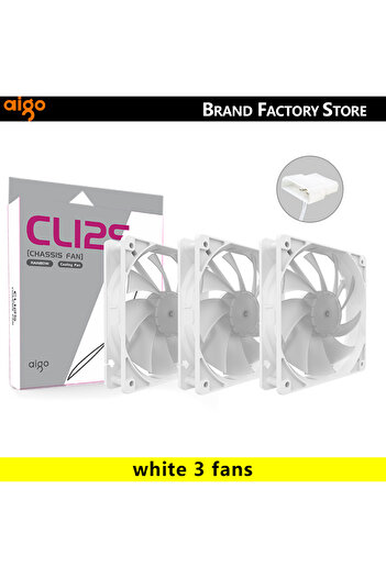 choice2 Fixed Color WHITE CL12S WHITE 3IN1 Aigo Pc Case Fan Ventiladores 120mm Molex 4pin Interface Cpu Wate