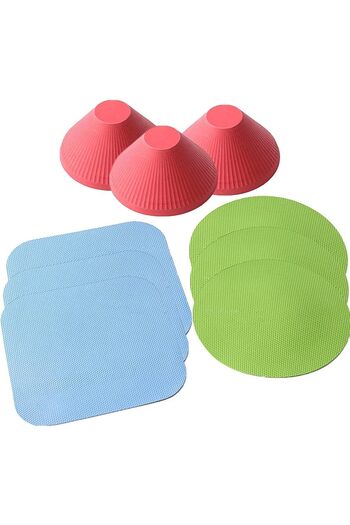 erorex 3 Set Jar Gripper, 9 Pieces Multi Purpose Reusable Rubber Gripper Jar, Opener Gripper Rubber Jar,