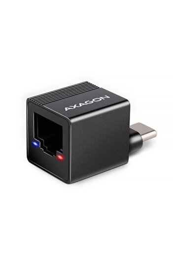 Axagon Adaptor placa de retea ADE-MINIC, USB-C 3.2 Gen 1, RJ-45 (Negru)