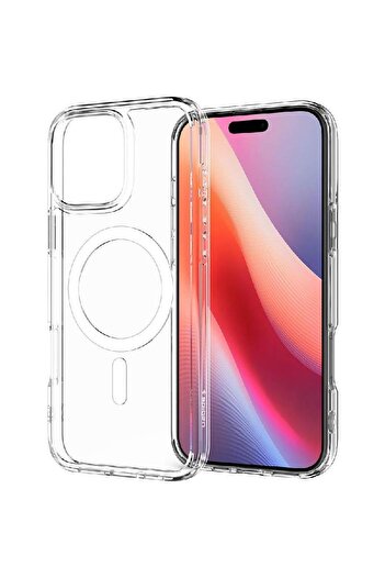 Spigen Crystal Hybrid MagFit Back Cover Mobile Case with MagSafe for iPhone 16 Pro Max White