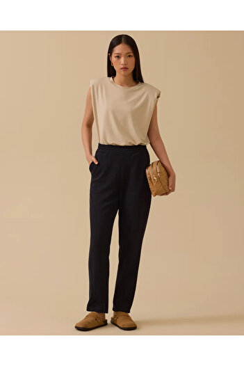SCL Elastic Waistband Ankle Length Sweatpants