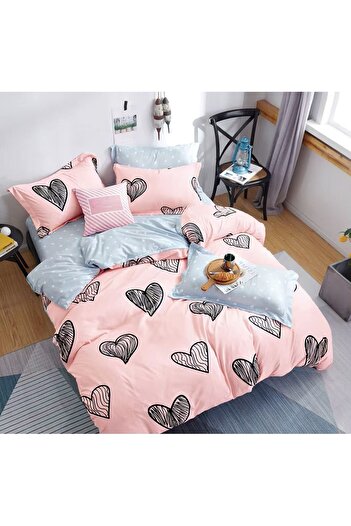 CHIRASO 4 Piece Bedding Set, Satin Cotton Sheet 240x250cm, Duvet Cover 200x230cm, 2 Pillowcases
