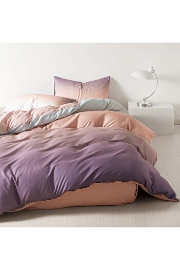 CHIRASO 4 Piece Bedding Set, Satin Cotton Sheet 240x250cm, Duvet Cover 200x230cm, 2 Pillowcases