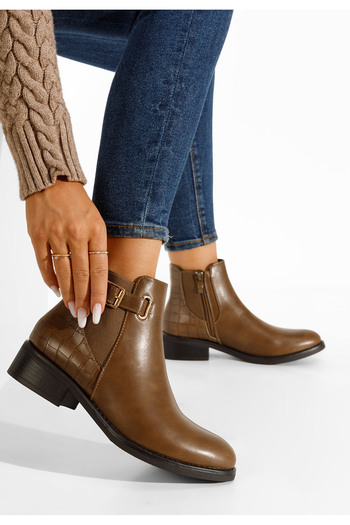 B T Shoes Γυναικεία Μποτάκια Zuneta Χακι