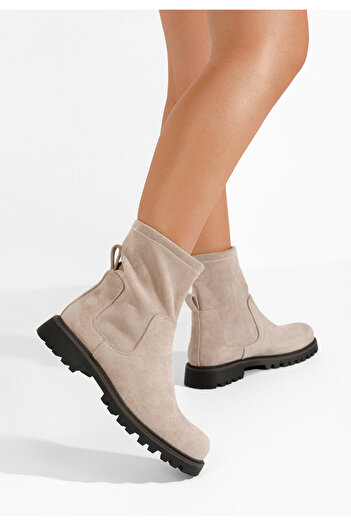 B T Shoes Γυναικεία μποτάκια Javana μπεζ
