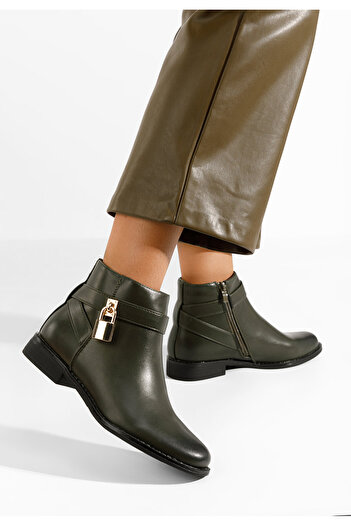 B T Shoes Γυναικεία μποτάκια Karlina πρασινο