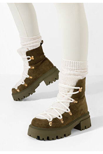 B T Shoes Χειμερινά Αρβυλάκια γυναικείες Kisha πρασινο