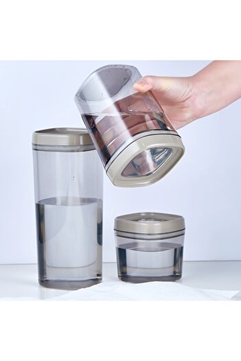 CERONNI Bonny Food Storage Container Set of 3 1.8Lt - 1Lt - 600ml Beige