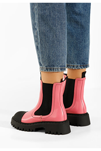 B T Shoes Μποτάκια Chelsea γυναικεία Zambia ροζ