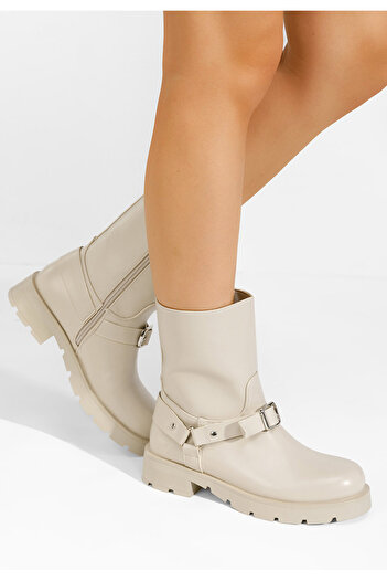 B T Shoes Γυναικεία μποτάκια Zalina μπεζ